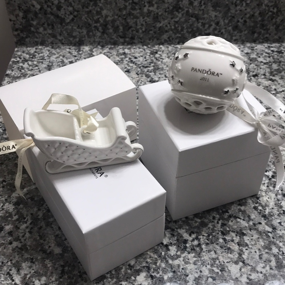 2011 and 2014 Pandora ornaments.